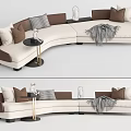 Modern Multiplayer Sofa Minotti Multiplayer Sofa Corner Sofa Curved Sofa Shaped Sofa 3d model