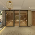 Luxury Beauty Salon Interior With Massage Beds Decorative Wall And Relaxing Ambiance