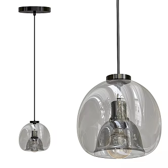 Light Luxury Chandelier Glass Chandelier Bedside Chandelier Restaurant Chandelier Bedroom Chandelier Bar Counter Chandelier Modeling Chandelier 3d model