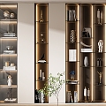 Modern Decorative Cabinet Bookcase 3d model