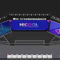 HICOOL 2024 Event Stage With Large Screens Seats And Backdrop Design