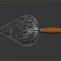 Heavy Duty Construction Trowel Featuring Orange Handle And Metal Blade