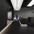 Modern Open Concept Kitchen Interior Design With Island Counter Cabinets And Lighting