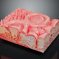 3D Anatomical Cross Section Model of Skin Organ with Hair Follicles