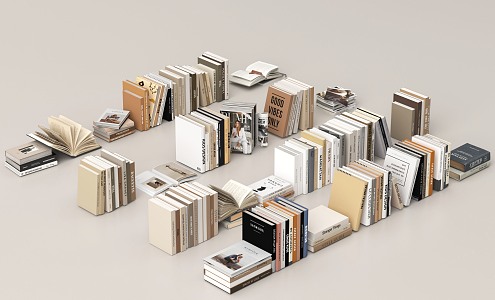 Modern Books Book Portfolio 3d model