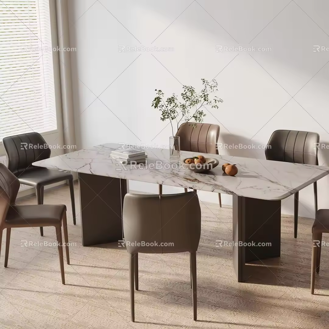 Modern table combination 3d model