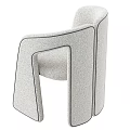 Modern Light Gray Fabric Accent Chair With Sleek Armrests And Ergonomic Design