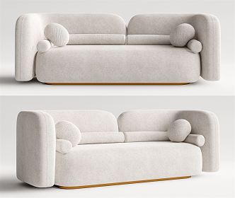 Modern Multiplayer Sofa Double Sofa 3d model