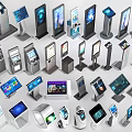 Modern all-in-one machine self-service machine number machine inquiry machine ticket machine 3d model