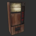 Commercial Cold Drinks Vending Machine With Classic Wooden Design And Dispensing Slots