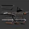Mechanical Equipment Set With Metal Components Tool Accessories And Handle Grips