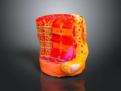Vibrant Colored Play Equipment With Textured Surface For Kids Outdoor Playground Fun 3d model