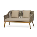 Outdoor rattan sofa 3d model