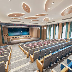 Modern Conference Hall Large Ladder Report Hall Report Hall Performance Hall Stage Report Hall Activity Center Report Hall 3d model