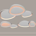 Modern Minimalist Ceiling Light With Sleek Oval Shapes And Soft LED Illumination