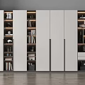 Modern White Bookcase With Multiple Shelves For Storage And Decorative Items