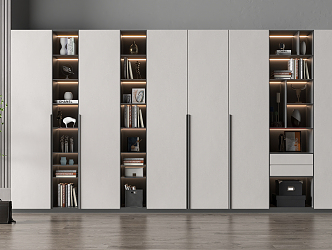 Modern bookcase 3d model