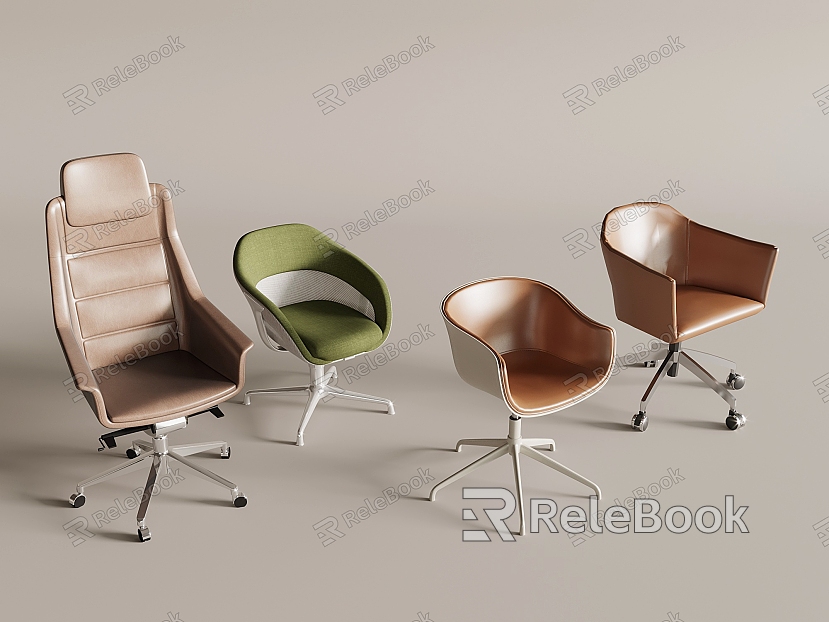 Office Chair Macaron Color Leisure Chair Boss Chair Armchair Computer Chair Swivel Slide model