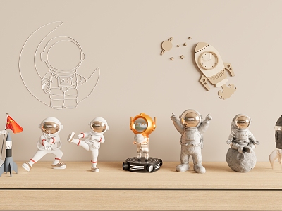 Kung Fu Astronaut Ornaments model