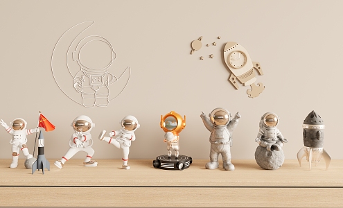 Kung Fu Astronaut Ornaments 3d model