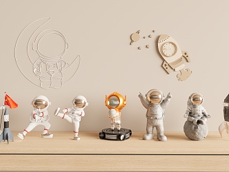 Kung Fu Astronaut Ornaments 3d model