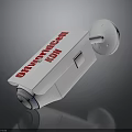 White OFFWORLD INNOVATION Security Camera Featuring Mounting Bracket And Red Text