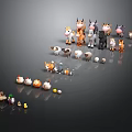 Diverse Animal Figurines Collection With Various Species Arranged On Dark Background