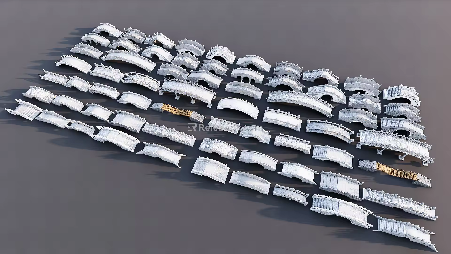 Chinese Bridge Stone Bridge 3d model