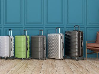 Modern luggage trolley luggage 3d model