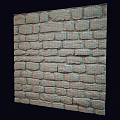 Traditional Building Exterior Wall With Dark Brick Texture Classic Pattern And Durable Structure 3d model