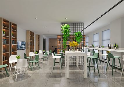 Modern Restaurant Personality Comfortable Restaurant 3d model