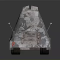 Detailed Camouflage Military Vehicle 3D Model With Antenna And Tactical Design