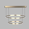 Modern Chandeliers Featuring Layered Circular Rings And Metal Frames For Interior Decor 3d model