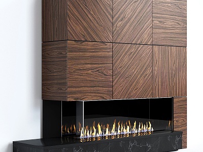 Modern Fireplace 3d model