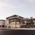 Science and technology industry building low-rise office building science and technology research and development building single office building 3d model