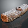 Wooden Stone Log Shaped Decorative Item With Natural Texture And Surface Details