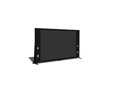 Black Modern TV With Sleek Flat Screen And Side Speakers Design 3d model