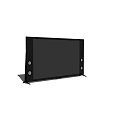 Black Modern TV With Sleek Flat Screen And Side Speakers Design