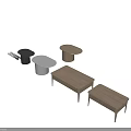 Modern Wooden Coffee Tables With Rectangular And Round Shapes For Living Room Decor
