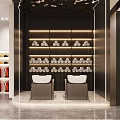 Modern Beauty Hair Salon Interior With Styling Chairs Nail Polish Display And Reception Desk