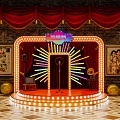 Retro Nostalgia Stage Night Shanghai Ballroom Beauty Chen Min Guofeng Bar Beauty Chen Retro Stage 3d model