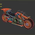 Futuristic Red And Black Motorcycle With Sleek Design And Red Rims