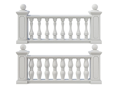 Balustrade classic Balustrade European Balustrade Classic Balustrade Medieval Balustrade 3d model