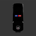 Black White Police Car With Emergency Lights Badge Decals And Grille