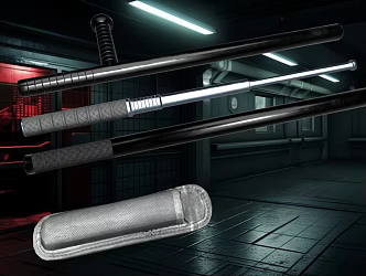 Tactical Baton Triple Pack 3d model
