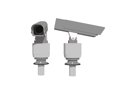 Projection Monitoring Surveillance Cameras With Outdoor Mounting And Security Features 3d model