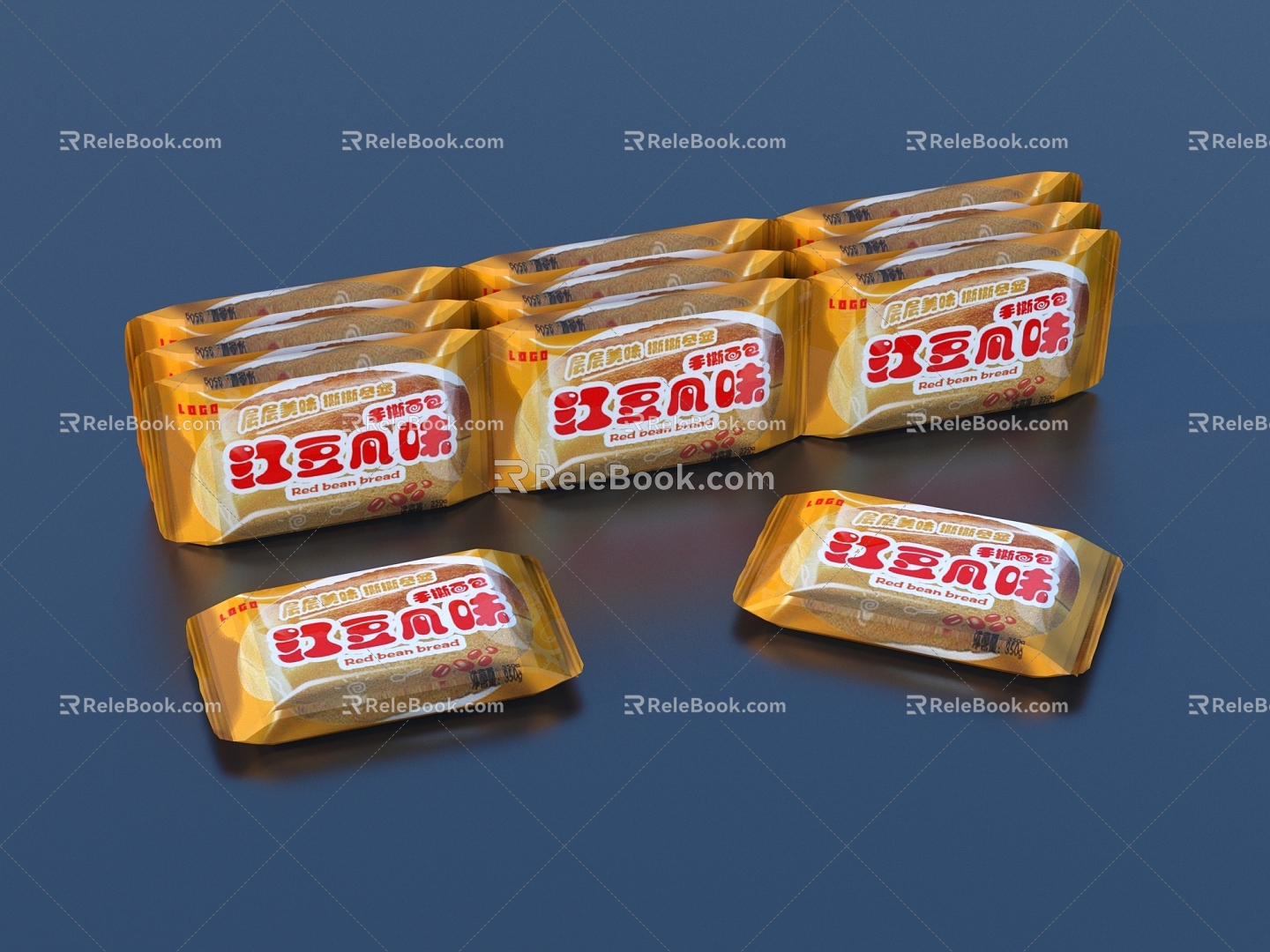 Cookie Packaging Box Snack Food Box 3d model