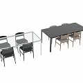 Modern Table And Chair Sets With Glass Top Black Chairs And Light Wooden Seats