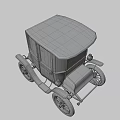Black Vintage Classic Car With Retro Body Design And Large Wheels