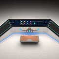 Modern Cockpit Control Console Interactive Device Command Console Technology Future 3d model